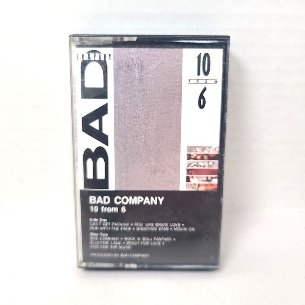 10 From 6 by Bad Company (Cassette, 1985, Warner) TESTED